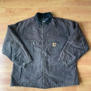 Vintage Carhartt Brown Chore Blanket Lined Jacket Size 2X